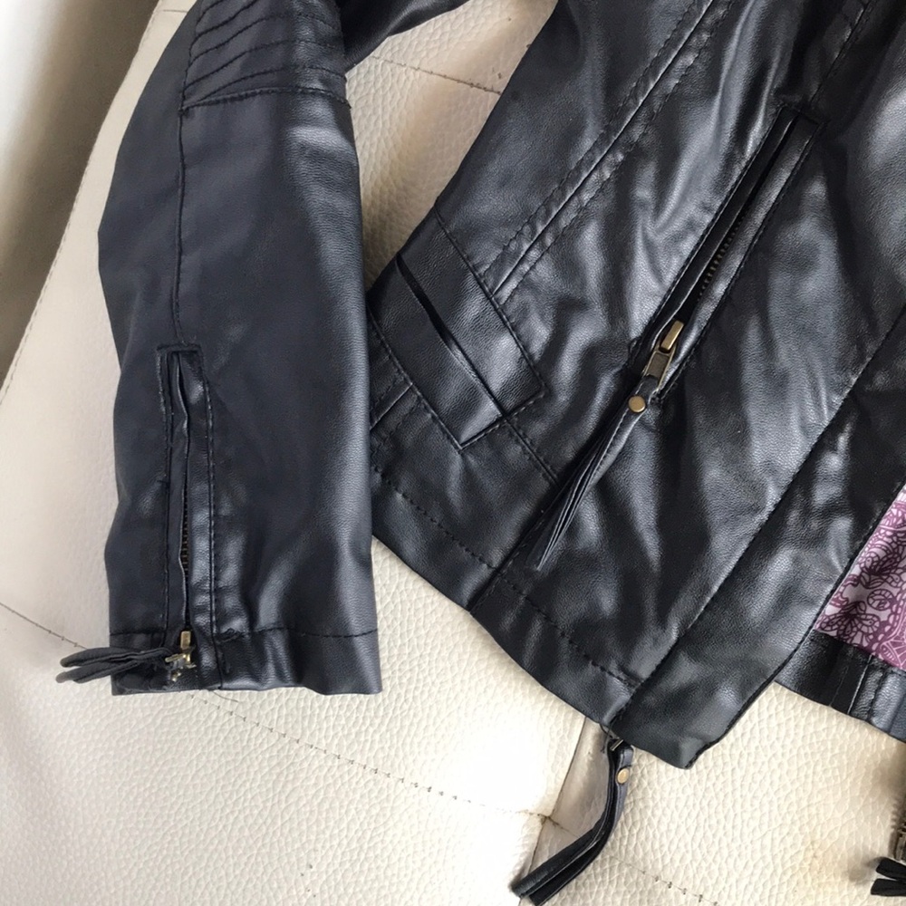 Small Black Leather Jacket (Girls) - Picture 2 of 5